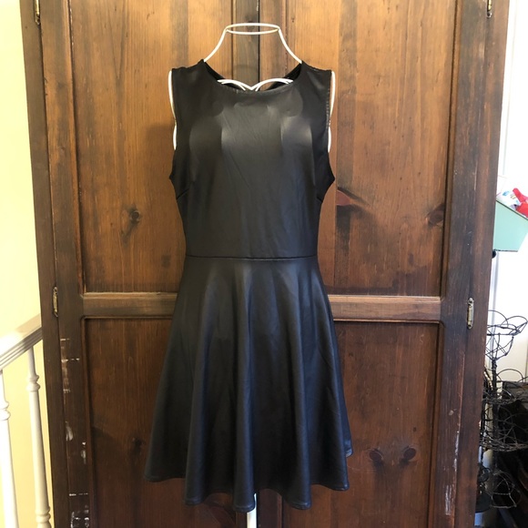 Forever 21 Dresses & Skirts - Forever 21 Vegan Faux Leather Skater Dress